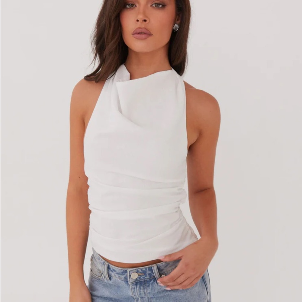 New with tags Peppermayo Cloud Whisper Linen Top - White Small Sz 4 orig $60